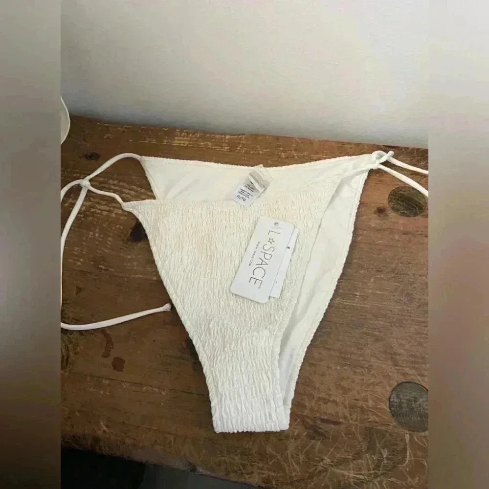 L*Space‎ Aubree Smocked Bikini Bottoms size XL